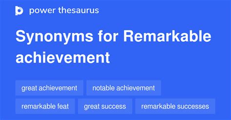 remarkablesynonym|another word for remarkable achievement.